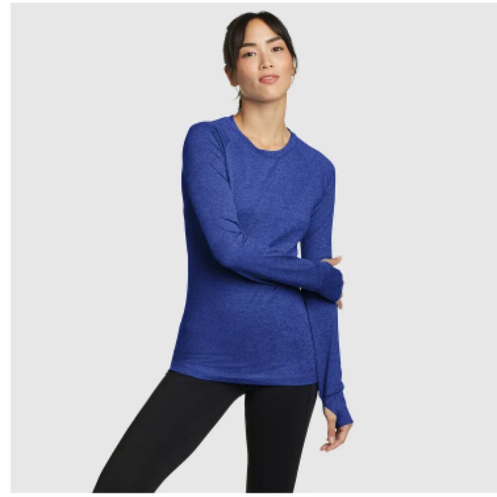 Eddie Bauer - Train Ascent Long-Sleeve Crew Neck Top | Size Small | Cobalt Blue